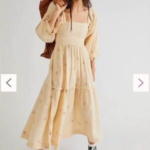 Free People Dahlia Maxi Dress - Size Small - Pearl Island
